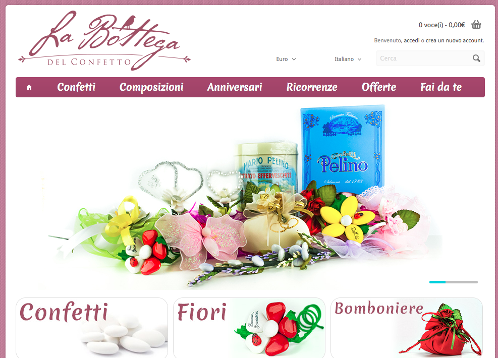 La Bottega del Confetto: e-commerce