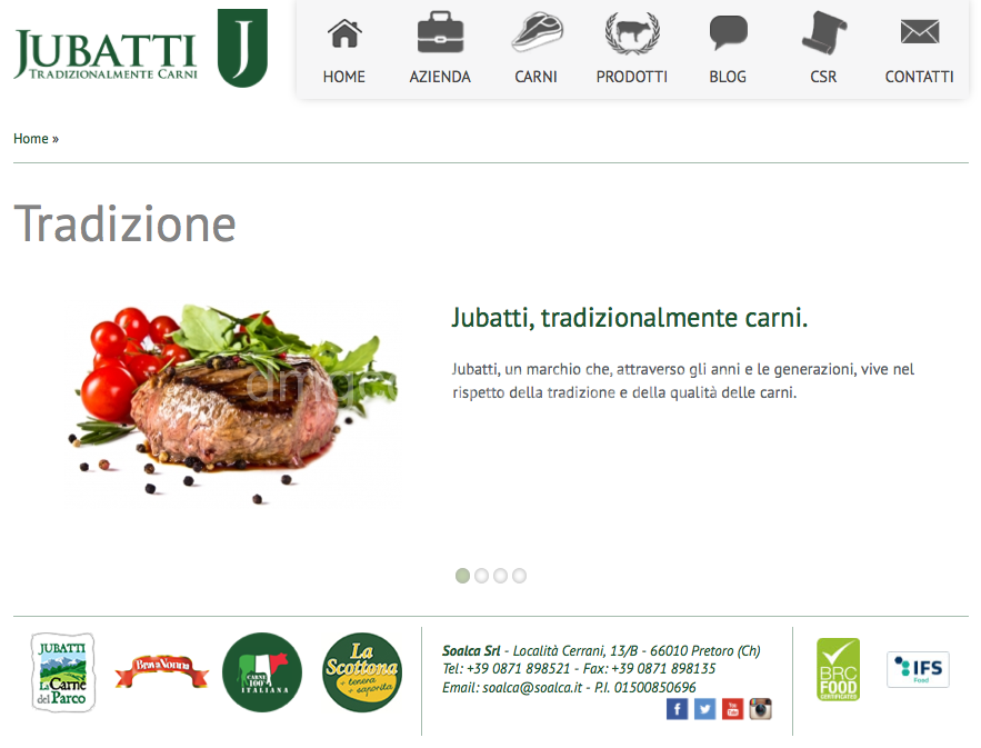 JUBATTI CARNI: nuovo sito web