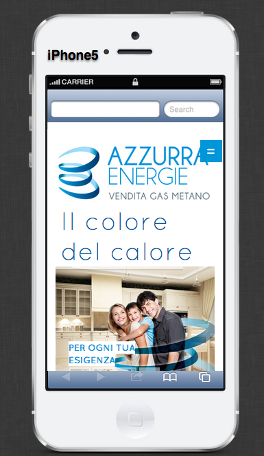 Azzurra Energie sito responsive iphone smartphone