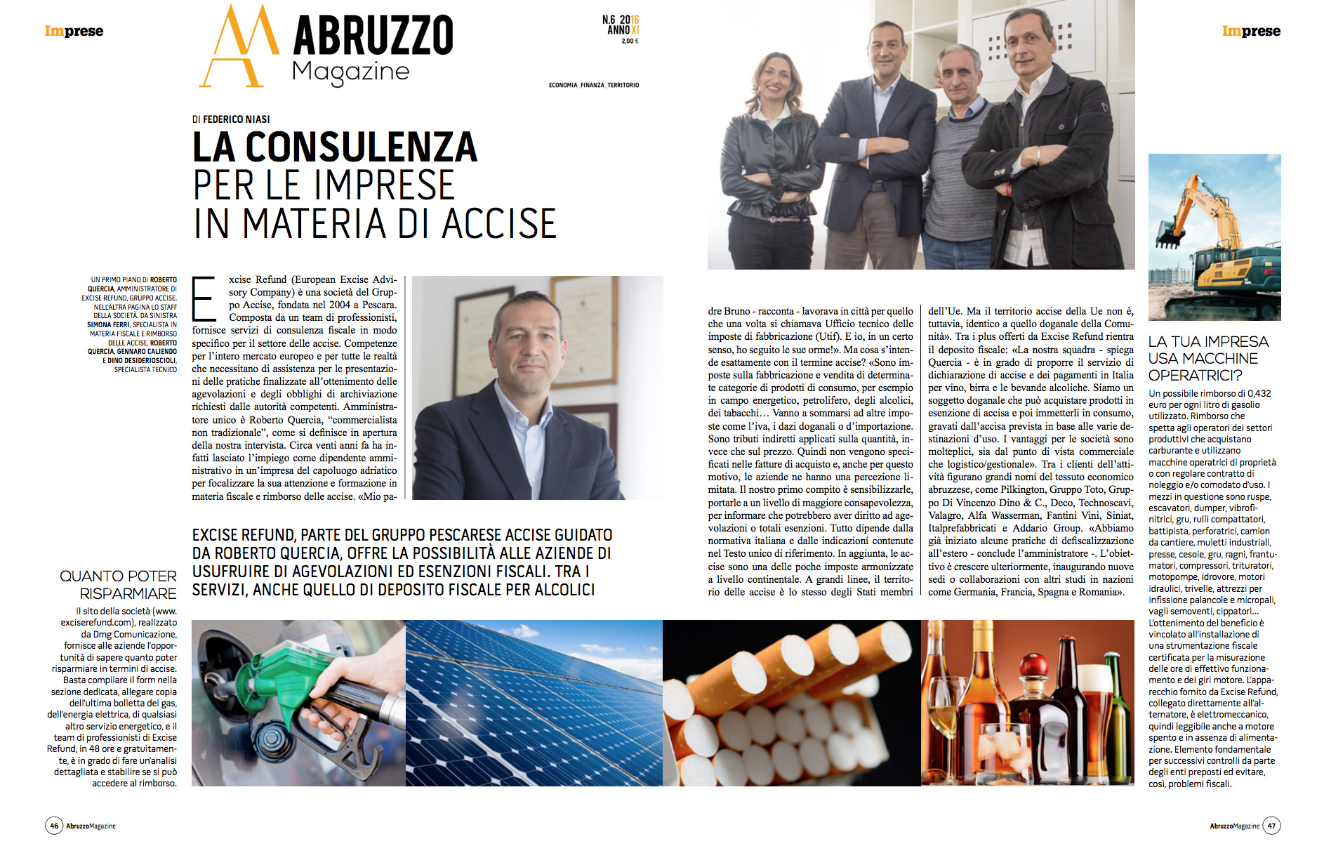 abruzzo magazine - excise refund - dmg comunicazione